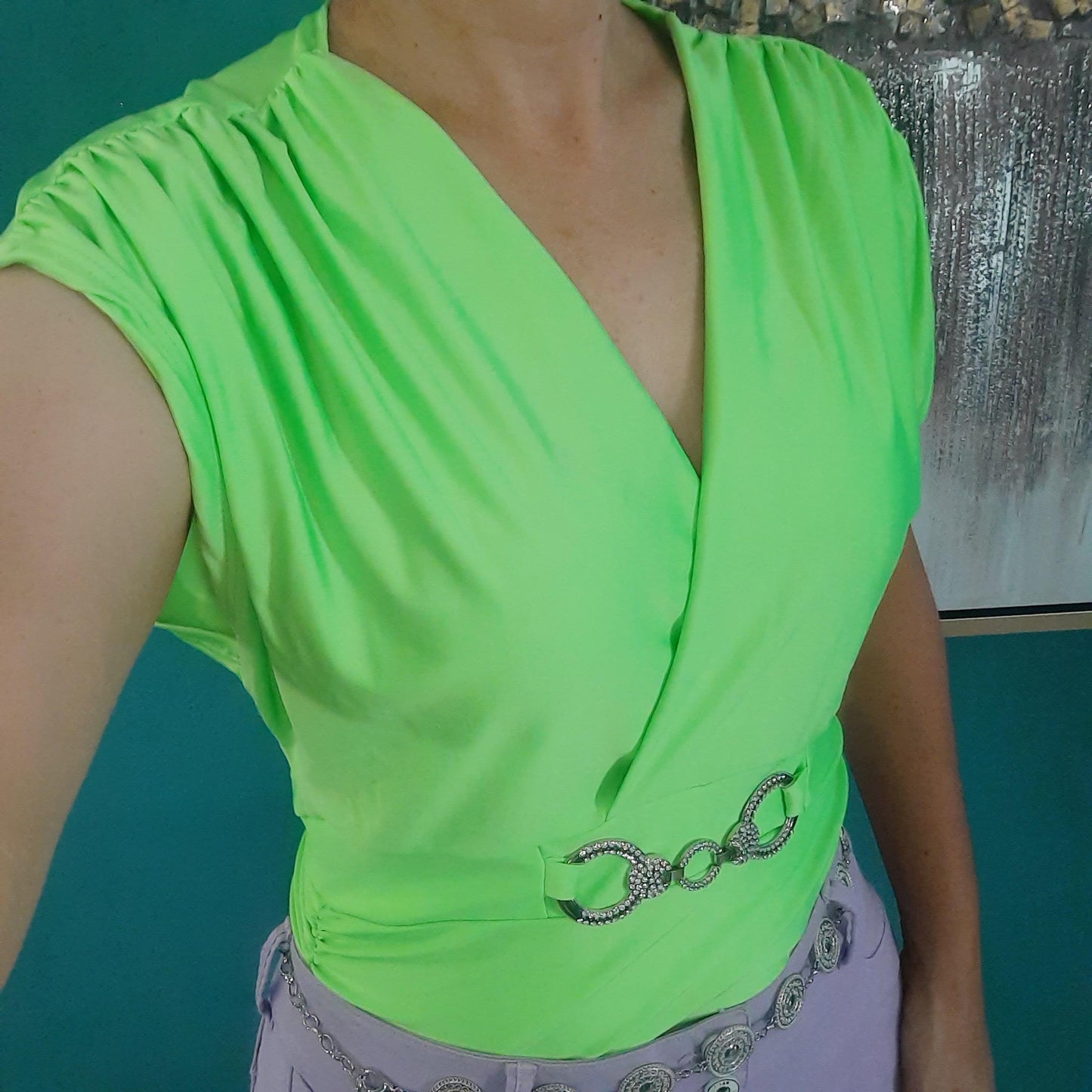 Neon Green Blouse
