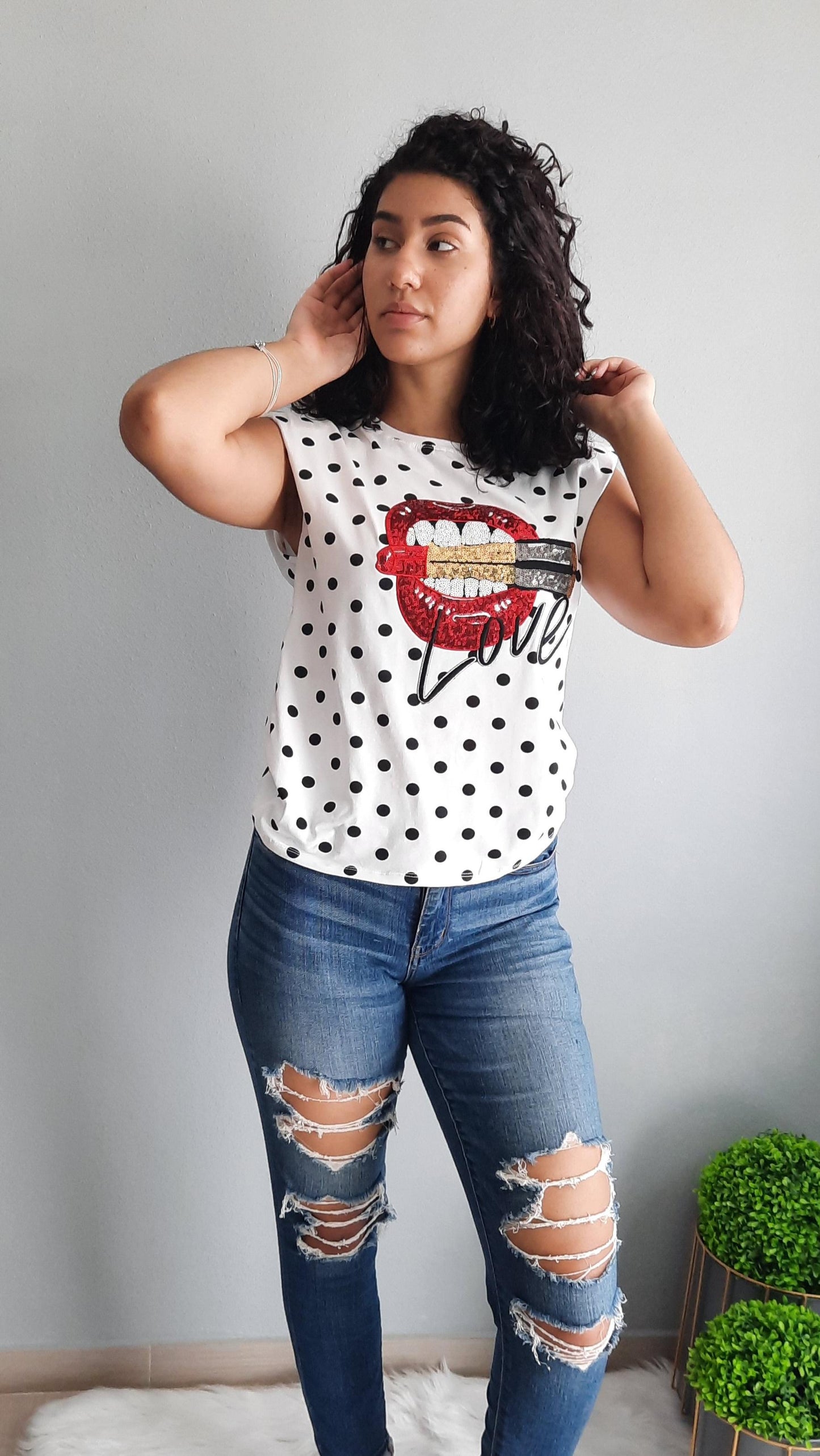 Print top con hombreras