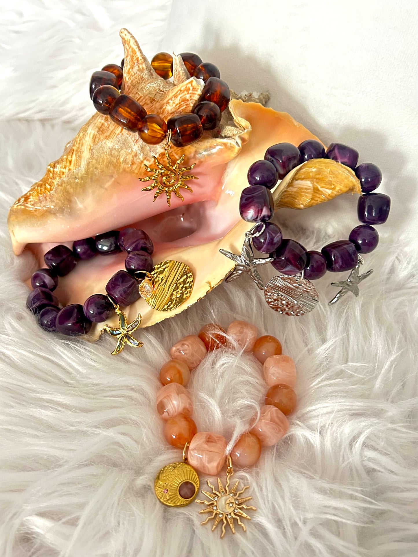 Pulsera elástica en acrílico