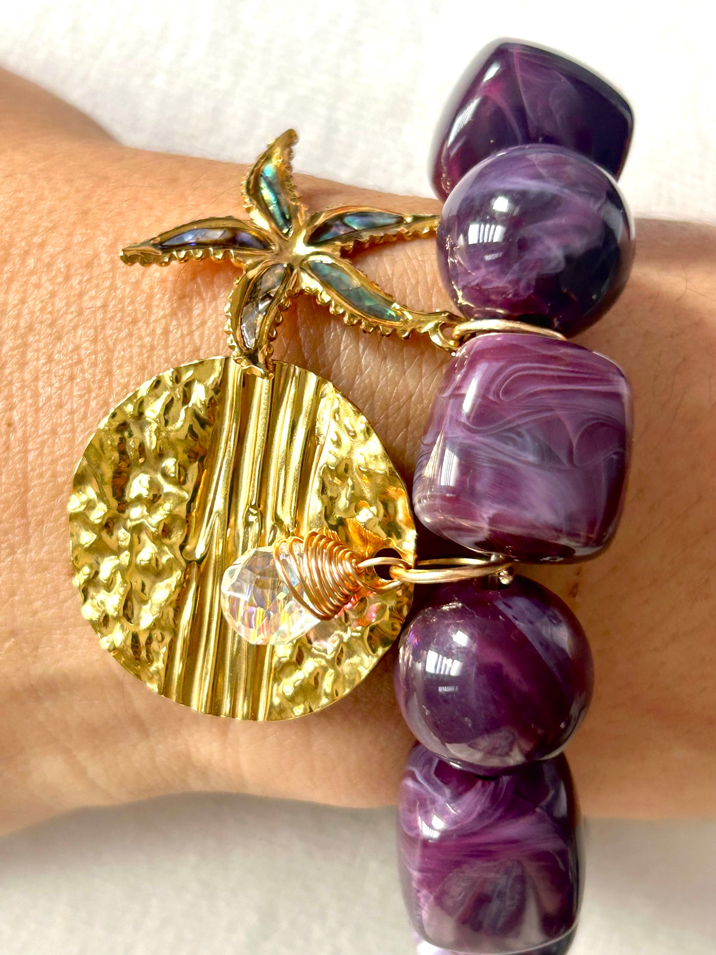 Pulsera elástica en acrílico