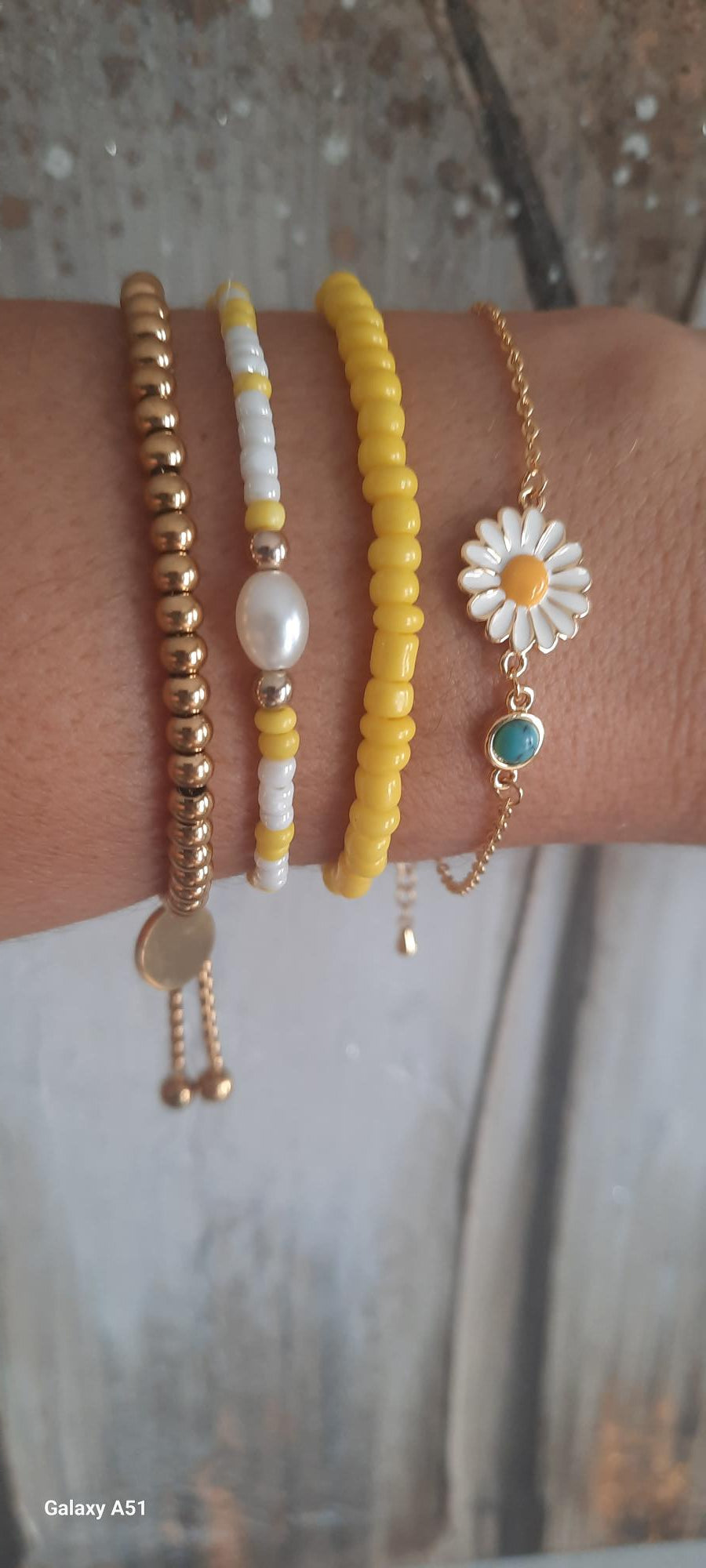 Sunflower bracelet